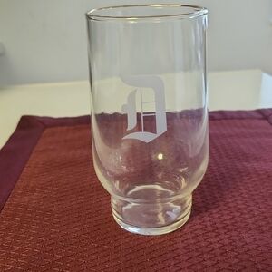 Monogrammed Clear Glass Tumbler